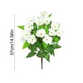 thumbnail image 3 of 1 Pcs Artificial Flowers for Outdoors Silk Impatiens Flowers Bouquet Faux Hibiscus Flowers UV Resistant Fake Plants for Spring Summer Porch Patio Window Box Balcony Planters Home Indoor Decor, 3 of 6