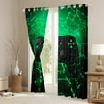 thumbnail image 3 of Manfei Teens Adults Spider Web Gamer Black Out Curtains,Video Game Curtains Pack of 2 (42x63 Each),Black Green Gamepads Bedroom Curtains,Super Cozy Room Decor, 3 of 6