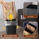 thumbnail image 3 of Bote de basura Ciao Stilista con tapa abatible, madera granulada, 15 litros, paquete de 2, 3 of 8