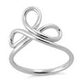 thumbnail image 3 of 925 Sterling Silver Oxidized Platinum Plated Lace Ribbon Women Valentines Day Gifts Ring, 3 of 4