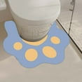 thumbnail image 4 of Shrysg Purr-fectly Adorable: Cat Paw Print Toilet Rug | U-Shaped Design for Optimal Coverage | Waterproof & Stain-Resistant | Non-Slip Bath Mat | Ideal for Toilet Flooring,22x20 Inch（blue）, 4 of 7