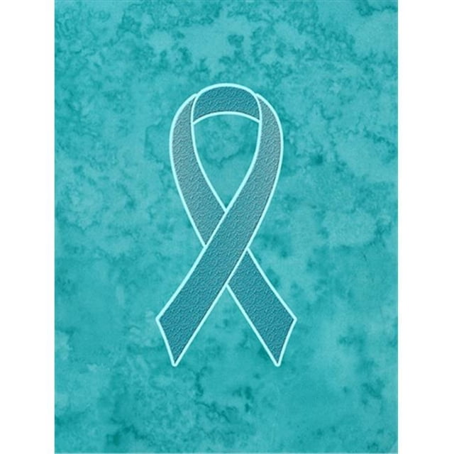 Teal Ribbon for Ovarian Cancer Awareness Garden Flag Size - 11 x 15 In.