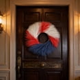 thumbnail image 6 of AZXY 17.71 Inch 4th of July Patriotic Wreath, Red White Blue Faux Pampas Grass Wreath, Fluffy Boho Americana Decor for Independence Day Memorial Day Front Door Indoor Outdoor, 6 of 7