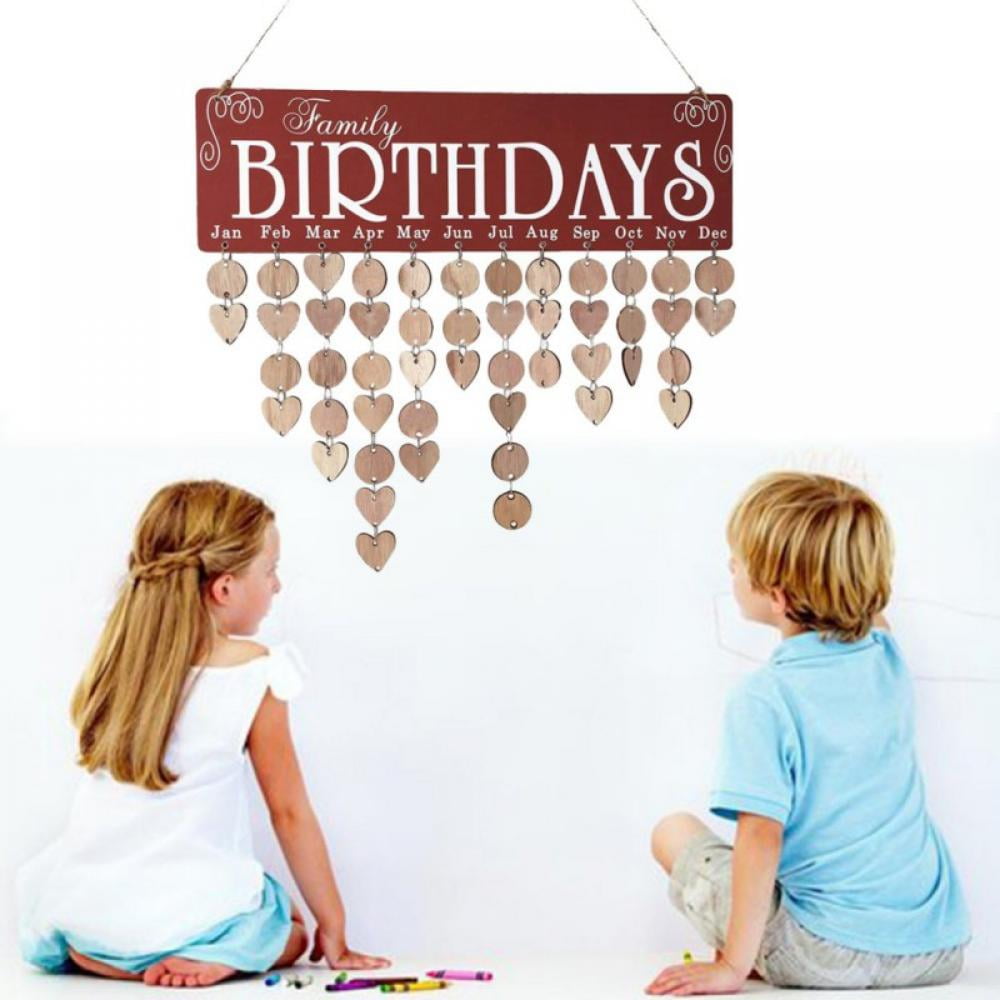 Family Birthday Reminder Calendar Birthday Tracker Plaque Wall Hanging Family Birthday Reminder Calendar Birthday Tracker Plaque Wall Hanging