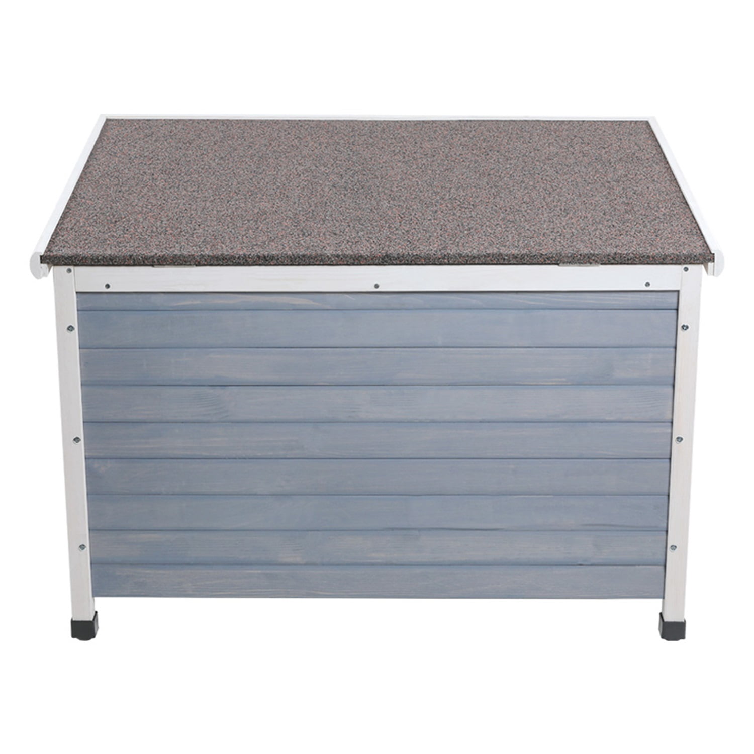 Pefilos 49" Wood Dog Houses for Large Dogs with Terrace and Clear Roof, Outdoor Weatherproof Pet Cat House with An Open Roof, Elevated Floor, Beige Pefilos 49" Wood Dog Houses for Large Dogs with Terrace and Clear Roof, Outdoor Weatherproof Pet Cat House with An Open Roof, Elevated Floor, Beige