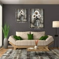 thumbnail image 2 of Framed Rustic Farmhouse White Sunflower Wall Art Decor for picture print Floral Vintage Wood Grain Canvas Artwork for Living Room Bedroom Bathroom Office Hotel Modern Home ready to hang 12x16inch, 2 of 6