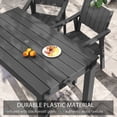 thumbnail image 7 of Wingyz 7PCS Patio Dining Set, All Weather Plastic Outdoor Furniture Set 6 Chairs and 1 Table, Grey, 7 of 7