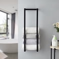 thumbnail image 5 of Organizador de baño de metal para montaje en pared, negro, 5 of 5