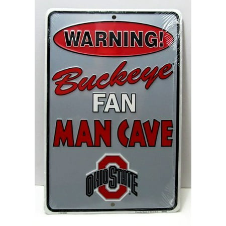 Ohio State Buckeyes Man Cave Sign Gift NCAA Football OSU 8x12 Dorm