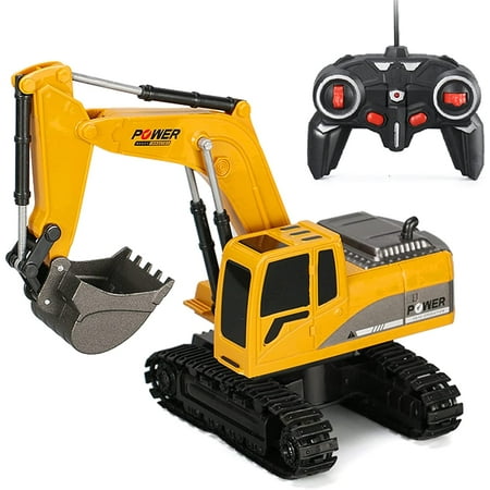 Excavator Toys for Boys Remote Control Excavator Toy with Lights Sounds ...