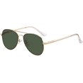 thumbnail image 4 of Gafas De Sol Aviador Mujer Hombre Piloto Metal Rojo Verde, 4 of 5