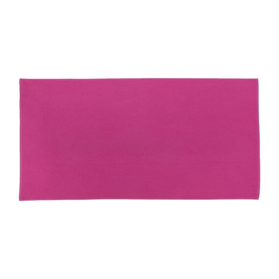 ELEGANI 100% Cotton Loop Lightweight Terry Beach Towel - 30 inch x 60 inch - Hot Pink