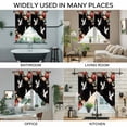 thumbnail image 3 of Black Crane Swag Curtains for Kitchen/Bedroom/Living Room, Vintage Red Teal Spring Floral Botanical Scalloped Curtains 63 Inch Long, Window Swag Topper Curtains Valances 2 Panels Set 36"x63", 3 of 8