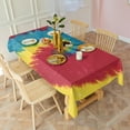 thumbnail image 3 of Colorful Tie Dye Pattern Rectangle Tablecloth 60"x102",Waterproof Polyester Rectangle Table Cloth, Wipeable Spillproof Polyester Tablecloth for Dining, Camping, Indoor and Outdoor, 3 of 6