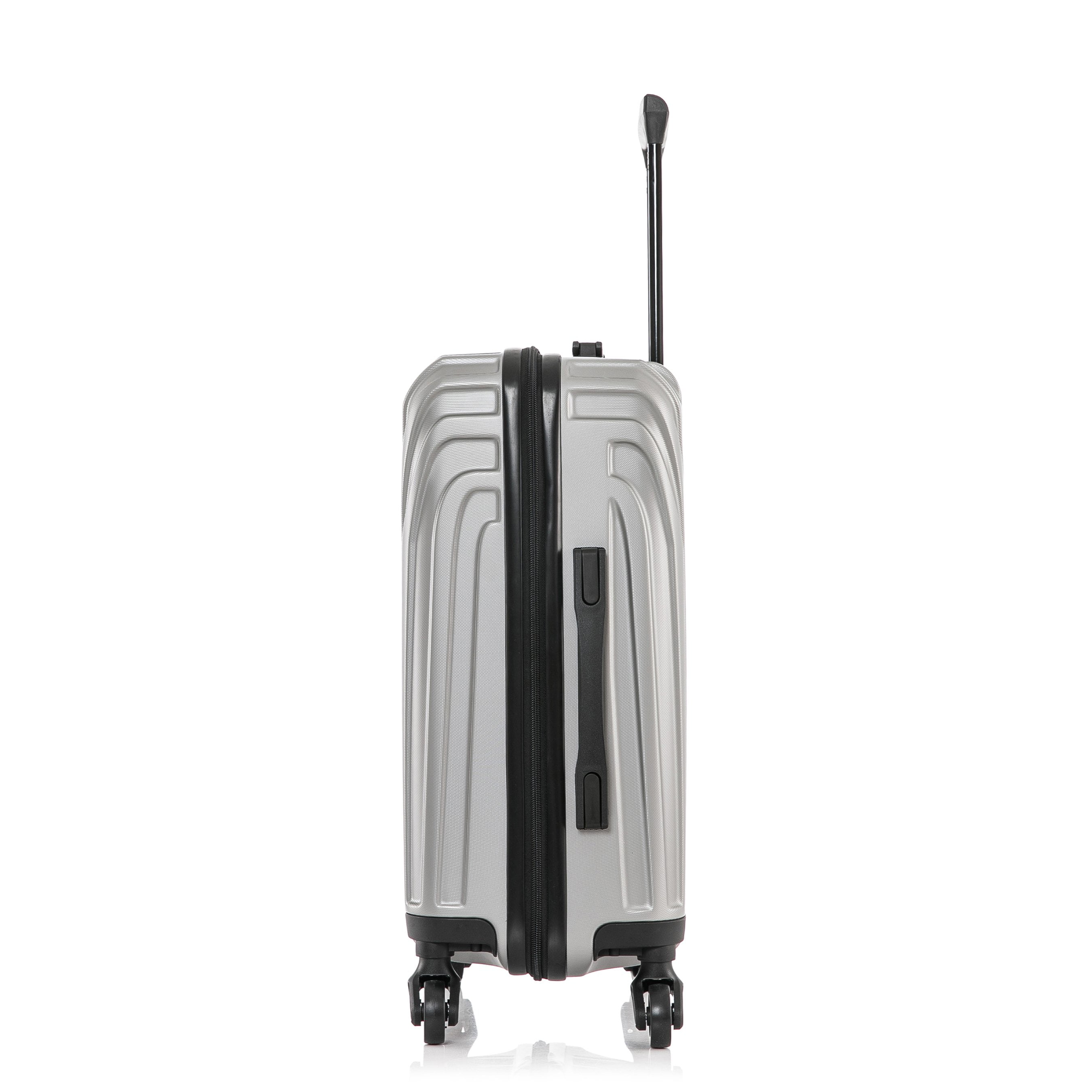 InUSA Vasty 20" Hardside Lightweight Luggage with Spinner Wheels, Handle, and Trolley, Gray