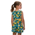 thumbnail image 2 of chaqlin Lemon Leaf Flowers Print T-Shirt and Shorts Outfit Set for Girls 5-14 - 2 Piece Summer Short Set Outfit - Girls Sleeveless Tank Top Running Walking Activewear, 2 of 7
