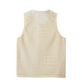 thumbnail image 6 of Tauxra Men's Sleeveless Mesh Vest,Summer Hollow Out Fitness V Neck Breathable Knit, 6 of 7