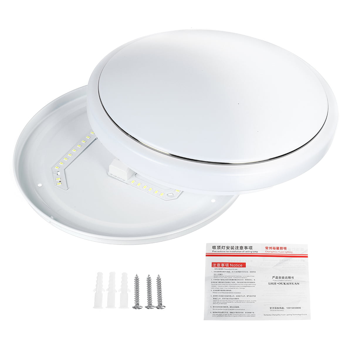 6000K Cool White LED Ceiling Light Flush Mounted Kitchen Living Bathroom Lamp 