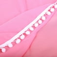 thumbnail image 6 of Summer Solid Pom Pom Trim Kaftan Chiffon Swimwear Women Beach Bikini Swimwear Cover up for Holiday Vocation Honeymoon, 6 of 8