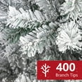 thumbnail image 6 of Dimedeal 4.5 FT Green Artificial Christmas Tree, Snow Flocked Xmas Tree with 400 Branch Tips, Metal Hinges & Foldable Base, 6 of 6