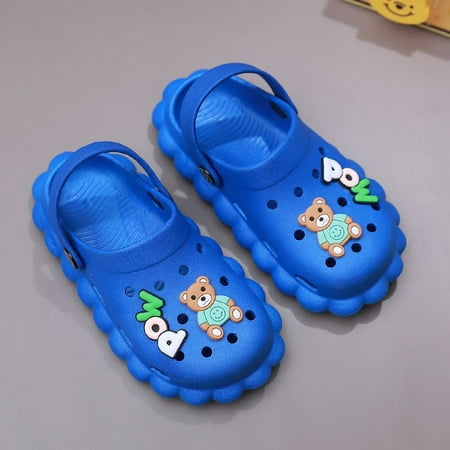 

JIAGEYA Boys Girls Clogs With Cartoon Bear Charm Summer Comfy Lightweight Hollow Out Sandals For Toddler Newborn Infant Spring And Summer