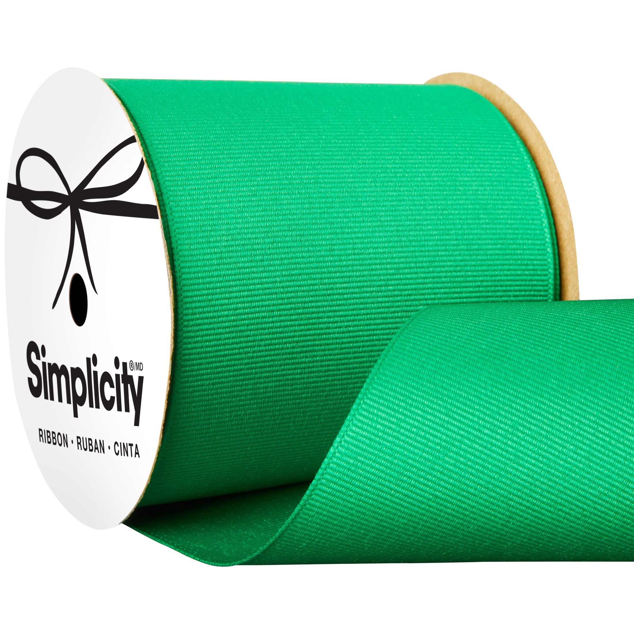 OFFRAY GROSGRAIN EMERALD 3IN X 9 FT RIBBON, FOR SEWING, CRAFTS AND GIFTING