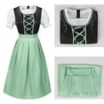 thumbnail image 7 of Bjutir Women'S German Dress Women Casual Solid Dress Strap Waist Short Sleeve Round Neck Apron Dress Two Piece Dress Sets, 7 of 7