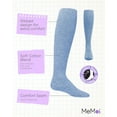 thumbnail image 3 of MeMoi  Thin Ribbed Cotton Tights - Girls - Female, 10, Light Denim, 3 of 10