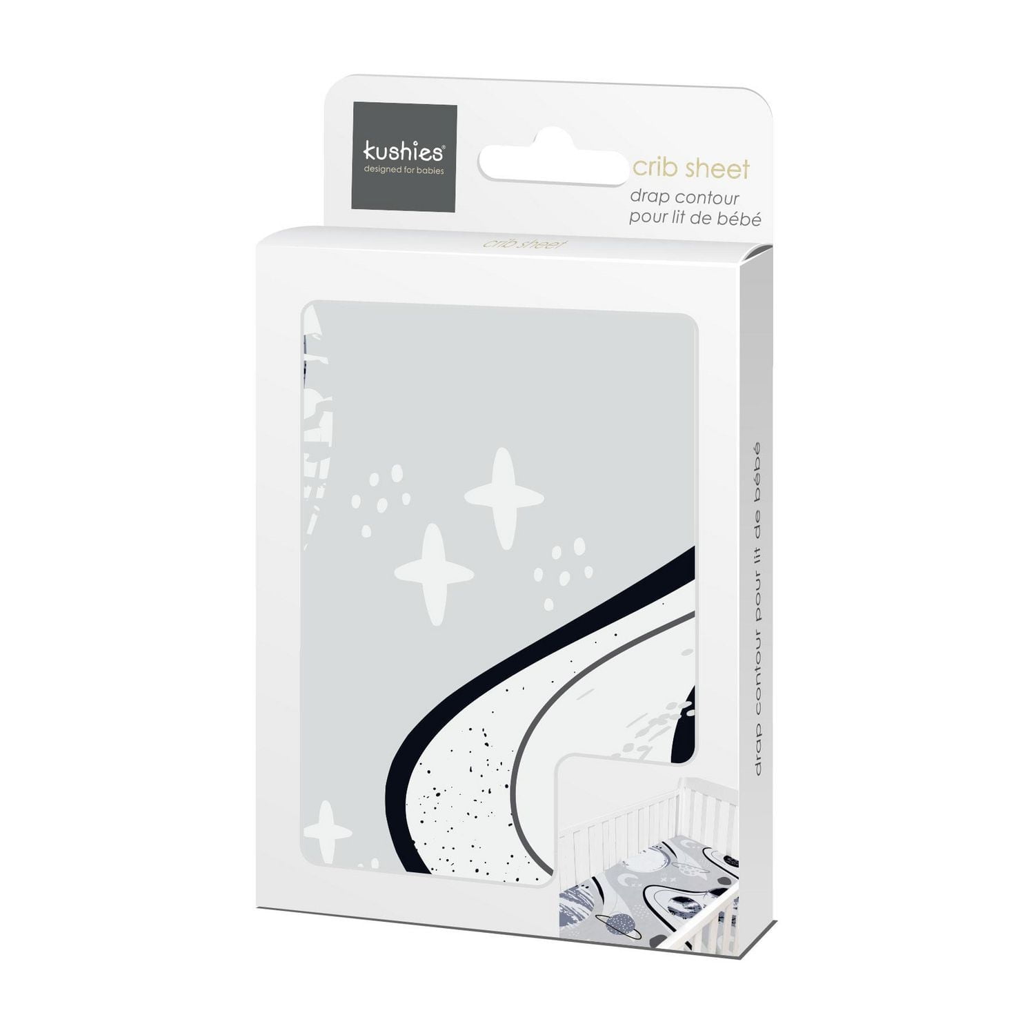 KU Drap contour pour lit de bébé Espace Bleus