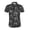 Black/Gray, variant on Monterey Club Women's Blossom Print Tailored Collar Short Sleeve Golf Polo Shirt #4518