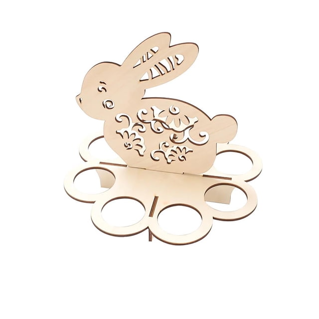 Soporte De Madera Para Huevos De Pascua, Estantes Para Huevos De Conejito Sin Terminar, Estante Para Decoración Del Hogar, Recuerdo De Fiesta, Fiesta De Primavera Minnieouse HA021386-00