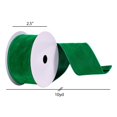 thumbnail image 4 of Vickerman Q214875 2.5 in. x 10 Yards Green Faux Suede Ribbon, 4 of 4