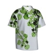 thumbnail image 2 of Haiem Watercolor Green Leaves Printed Hawaiian Shirt for Men - Men’s Casual Beach Summer Shirts - Stretch Fabric with Modern Fit-XX-Large, 2 of 9