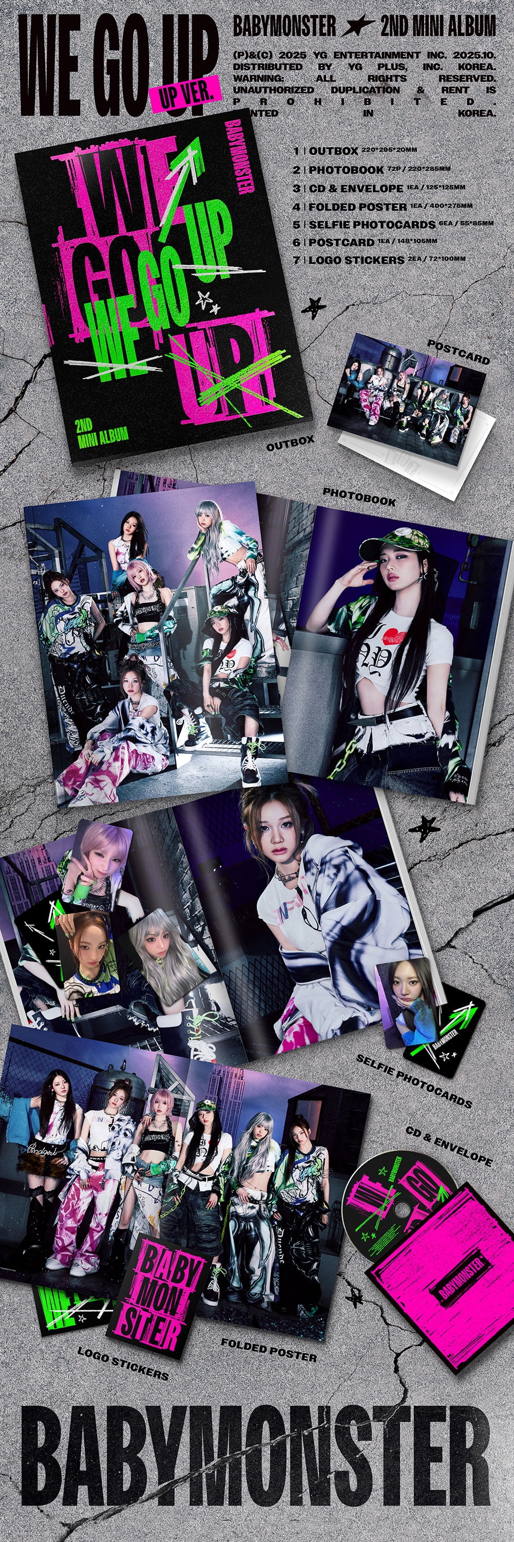 K-POP・アジア DREAMCATCHER WE GO UP 2ND MINI ALBUM BABYMONSTER - [WE GO UP] 2ND MINI ALBUM PATTERN AHYEON Version