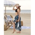 thumbnail image 2 of LA LEELA Women's Sarong Bikini Wraps Cover up Skirt Wrap Bathing suit Swimwear Swimsuit Beach Coverup for Women One Size Floral, Navy, 2 of 5