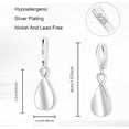 thumbnail image 4 of JUSIP 925 Sterling Silver Teardrop Dangle Earrings for Women Leverback Drop Dangle Earrings Jewelry Hypoallergenic Sterling Silver Teardrop Earring for Women Gifts, 4 of 6