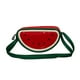 thumbnail image 1 of Bolsa en forma de SANDIA, Diseño de Comida, FRUTA, Bandolera para Mujer, Cross-Body, con correa Ajustable, Moda Kawaii, Color Rojo con Verde, Novedoso y Encantador (Bolsa para Mujer)., 1 of 5