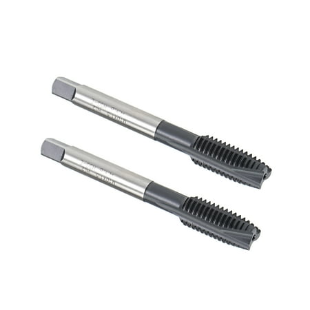 

M10 x 1.5 Spiral Point Threading Tap H2 Tolerance High Speed Steel TICN Coated Round Shank with Square End 2pcs