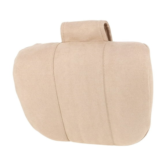 Unique Bargains Car Neck Pillow Car Seat Headrest Pillow Universal for Neck Back Breathable Suede Memory Foam Beige 1 Pc