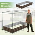 thumbnail image 2 of Galvanized Raised Garden Bed,Crop Cage,Plant Protection Net Tent Kit,Metal Planter Box Bottomless Planting Vegetables for Garden, 2 of 8