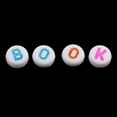 thumbnail image 4 of 200 cuentas de letras acrílicas mixtas, cuentas del alfabeto para joyería Letras coloreadas, 4 of 9