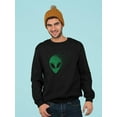 thumbnail image 2 of Pixel Fading Alien Sweatshirt Men -Image by Shutterstock, Male Medium, 2 of 4