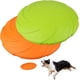 thumbnail image 2 of Dog Frisbee, 2 Pack, 7 Inch Dog Frisbee, Durable Dog Toy, Natural Rubber Floating Saucer for Water, Pool and Beach, Orange and Green., 2 of 5
