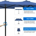 thumbnail image 3 of Dextrus 15FT Double-Sided Patio Umbrella, Large Outdoor Table Umbrella for Patio, Blue, 3 of 5