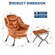 thumbnail image 3 of Yeshouse Sillón con otomana, moderno sillón con reposabrazos y bolsillo lateral, cómodo sillón de lectura de piel sintética con patas de metal para dormitorio, sala de estar, oficina, 3 of 8