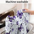 thumbnail image 4 of White Purple Butterfly Plant Pattern Bathroom Rugs Mat,Non Slip Microfiber Bathroom Rug,Rubber Backing,Soft Bathroom Mats for Bathroom Floor,Tub and Shower,17x27in(43x68cm), 4 of 4