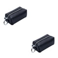 thumbnail image 2 of Sonducket Cartera de cuero para mujer, tarjeta de crédito, puerta, llaves, almacenamiento, viaje, escuela, llavero, monedero, organizador, Negro 2Conjunto, 2 of 6