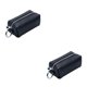 thumbnail image 4 of Guardurnaity Monedero de cuero para mujer, llavero, monedero con cremallera, suministros, negro Negro 2Conjunto, 4 of 6