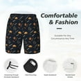 thumbnail image 3 of Logiee New Year Print Men's Swim Trunk,Quick Dry Board Shorts ,Men's Swim Trunks with Compression Liner, Bathing Suits with Pockets-XX-Large, 3 of 6