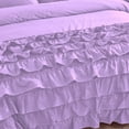 thumbnail image 6 of DNG Creations 1 Piece Vintage Ruffle Duvet Cover 100% Egyptian Cotton, 800 Threads Count - With Zipper & Corner Ties ( Oversized Queen - Solid Lilac ), 6 of 7